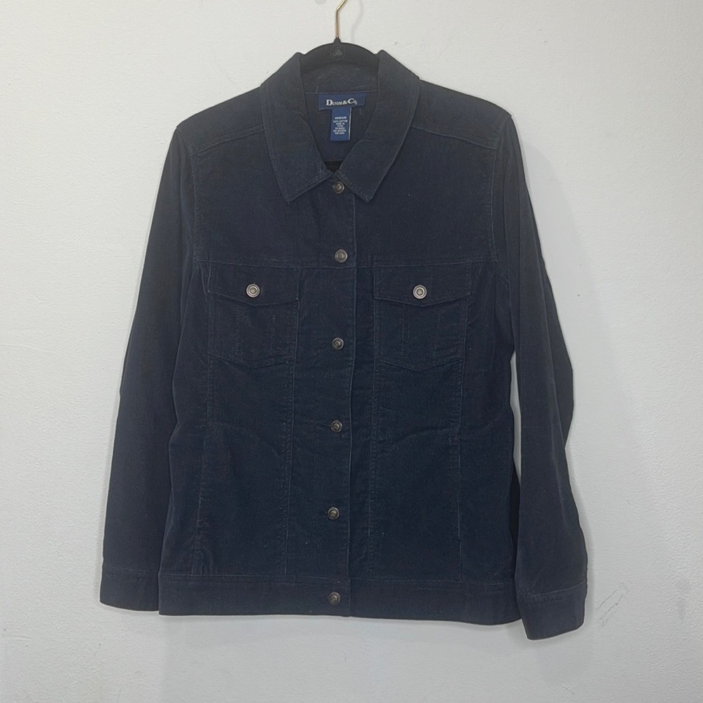 Denim & Co Black Corduroy Jacket